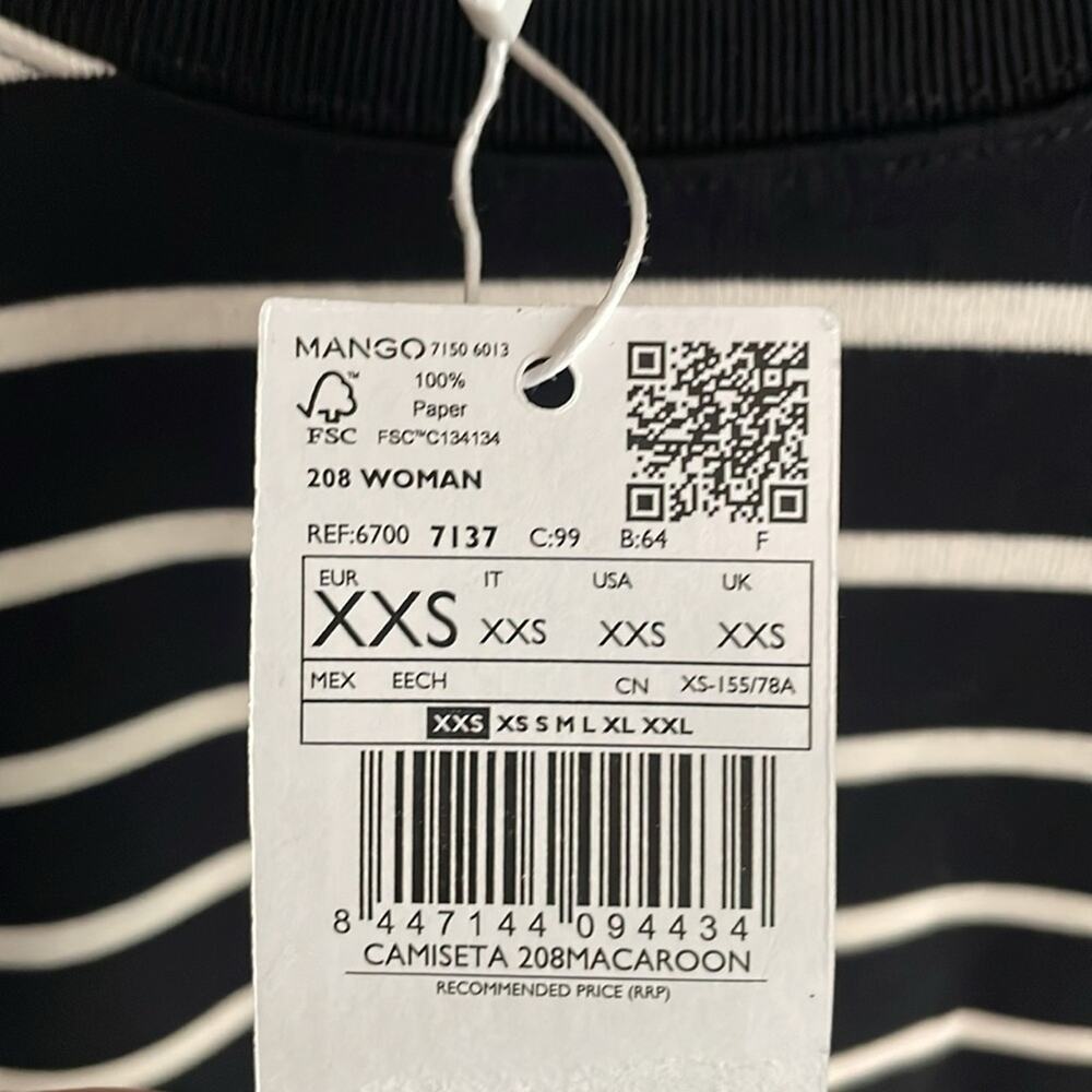Mango Shoulder pad striped t-shirt - Picture 8 of 16